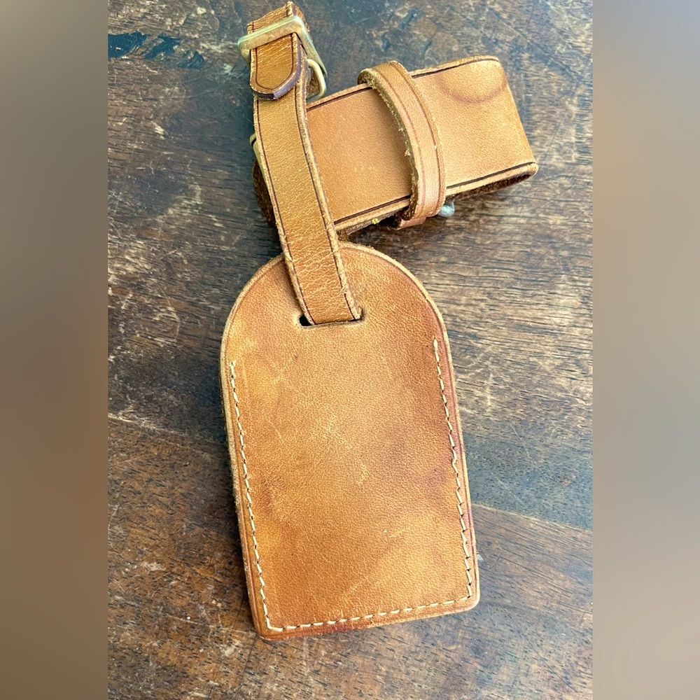 Authentic Louis Vuitton Luggage tag. Leather - Picture 3 of 3